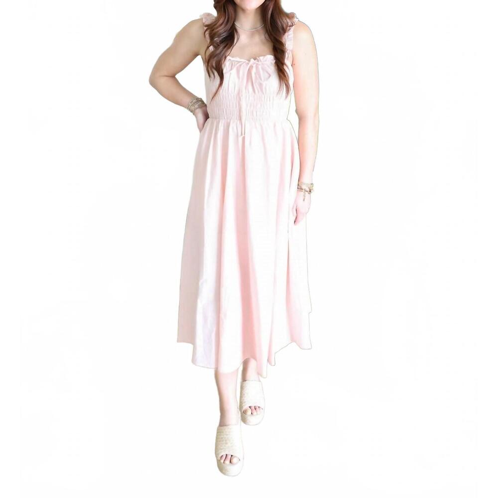 NEW BY TOGETHER piper midi dress in light pink - Picture 1 of 4